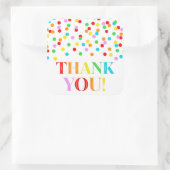 Sticker Carré Merci Rainbow Confetti (Sac)