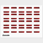Sticker Carré Merci Ruby Red Faux Glitter (Feuille)