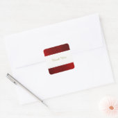 Sticker Carré Merci Ruby Red Faux Glitter (Enveloppe)