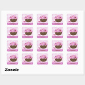 Sticker Carré Merci Smartie Cupcake (Feuille)