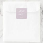 Sticker Carré Merci Soft Pink Elegant Script Graduation (Sac)
