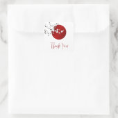 Sticker Carré Merci soleil levant cerisier en fleurs (Sac)