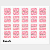 Sticker Carré Merci triangles géométriques | peony rose mauve (Feuille)