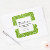 Sticker Carré Merci : Vert 70e anniversaire Numéro Motif (Enveloppe)