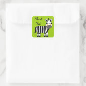Sticker Carré Merci (zèbre) (Sac)