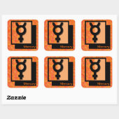Sticker Carré Mercure (Feuille)