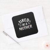 Sticker Carré Mère Art Fatigué Comme Mère (Enveloppe)