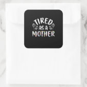 Sticker Carré Mère Art Fatigué Comme Mère (Sac)