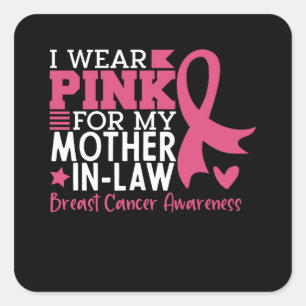 Sticker Carré Mère belle-famille guerrière contre le cancer du s