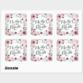 Sticker Carré Mère du joint d'autocollant d'aquarelle de jeune (Feuille)