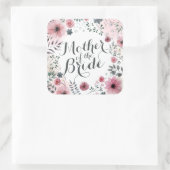 Sticker Carré Mère du joint d'autocollant d'aquarelle de jeune (Sac)