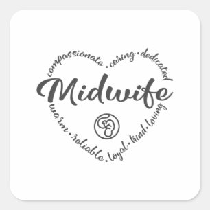 Sticker Carré Mère-femme, soutien à la grossesse, accouchement