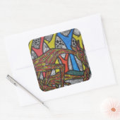 Sticker Carré Mère Giraffe (Enveloppe)