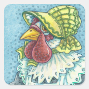 Sticker Carré Mère Hen, Carré DES BÂTIMENTS À POULET DE LA FERME