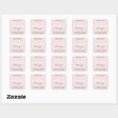 Sticker Carré Mère Je T'aime Bougie Élégante Rose (Feuille)