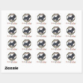 Sticker Carré Mère Terrier Celtique Écossais (Feuille)