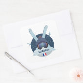 Sticker Carré Meribel Station de ski (Enveloppe)