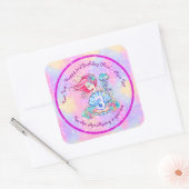 Sticker Carré Mermaid 3e anniversaire Modifier Modifier Modifier (Enveloppe)