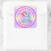 Sticker Carré Mermaid 3e anniversaire Modifier Modifier Modifier (Sac)