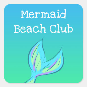 Sticker Carré Mermaid Beach Club