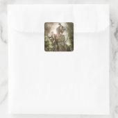 Sticker Carré Merry and Peregrin on Treebeard (Sac)