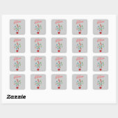 Sticker Carré Merry Christmas (Feuille)