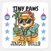 Sticker Carré Merry Christmas (Devant)