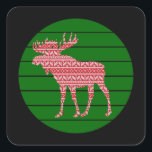 STICKER CARRÉ MERRY CHRISTMAS MOOSE DEER<br><div class="desc">JOYEZ NOËL MOOSE DEER,  UN CADEAU PARFAIT POUR LES VACANCES ET PRÉSENTEZ À VOS AMIS ET FAMILLE.</div>
