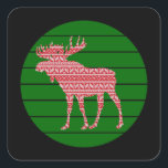 STICKER CARRÉ MERRY CHRISTMAS MOOSE DEER<br><div class="desc">JOYEZ NOËL MOOSE DEER,  UN CADEAU PARFAIT POUR LES VACANCES ET PRÉSENTEZ À VOS AMIS ET FAMILLE.</div>
