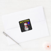 Sticker Carré Merry Dinkmas - Pickleball Snowman (Enveloppe)