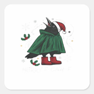 Sticker Carré Merry F Caw F Style Graphique Amusant