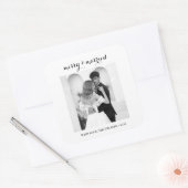Sticker Carré Merry & Married - Personalized Newlywed Christmas (Enveloppe)