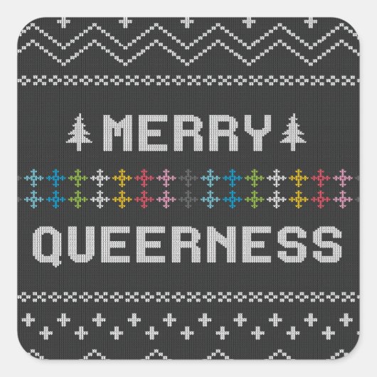 Sticker Carré Merry Queerness (Devant)