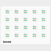 Sticker Carré Merry Xmas Baking Spirits Bright (Feuille)