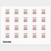 Sticker Carré Merry Xmas Santa Little Helper (Feuille)