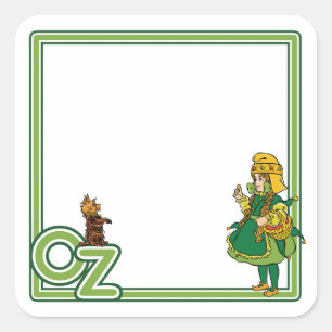 Sticker Carré Merveilleux Magicien d'Oz; Dorothy et Toto