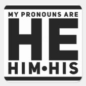 Sticker Carré Mes pronounes sont LUI LUI (Devant)
