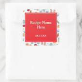 Sticker Carré Mes recettes familiales (Sac)
