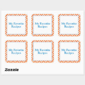 Sticker Carré Mes recettes favorites (Feuille)