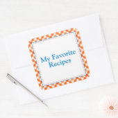 Sticker Carré Mes recettes favorites (Enveloppe)
