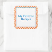Sticker Carré Mes recettes favorites (Sac)