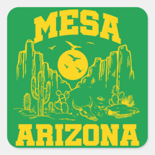 Sticker Carré Mesa, Arizona