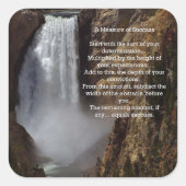 Sticker Carré Mesure du succès Inspirationnel (Devant)