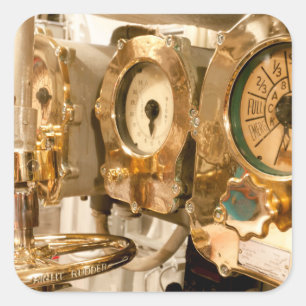 Sticker Carré Mesures et instruments de navigation sur le