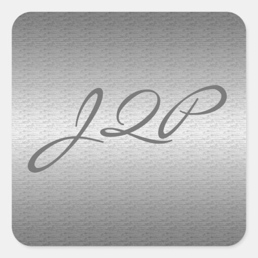 Sticker Carré Métal brossé (Devant)