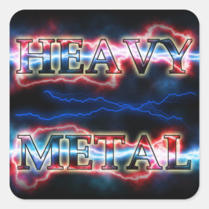 Sticker Carré Métal lourd