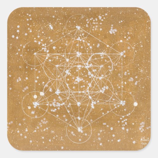 Sticker Carré Metatron's Cube Stecker (Devant)