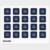 Sticker Carré Metatrons Würfel - Merkaba - Stern Tetraeder (Feuille)