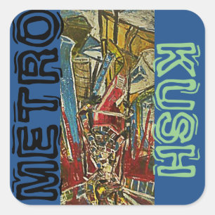 STICKER CARRÉ MÉTRO KUSH