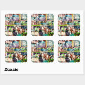 Sticker Carré Métropole II (Feuille)